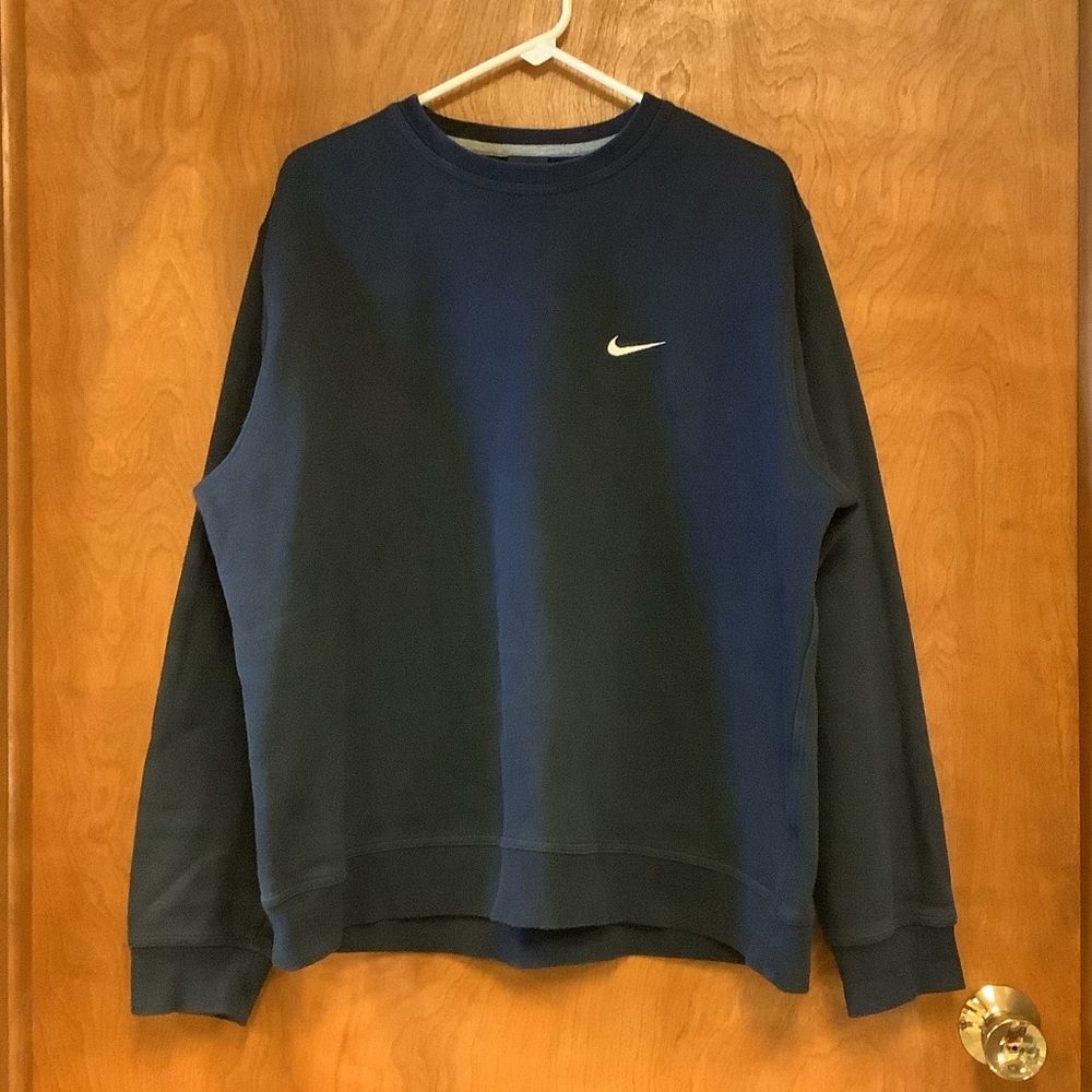 Vintage Nike ‘Mini Swoosh’ Pullover Crewneck Sweatshirt Navy Size 2XL